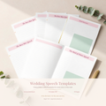 Wedding Speech Templates | Best Man, Maid of Honor, Father & Mother of the Bride, Groom & Bride | Instant Download